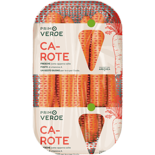 Confezioni di carote Primoverde